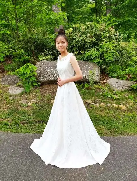 Classic brocade wedding gown